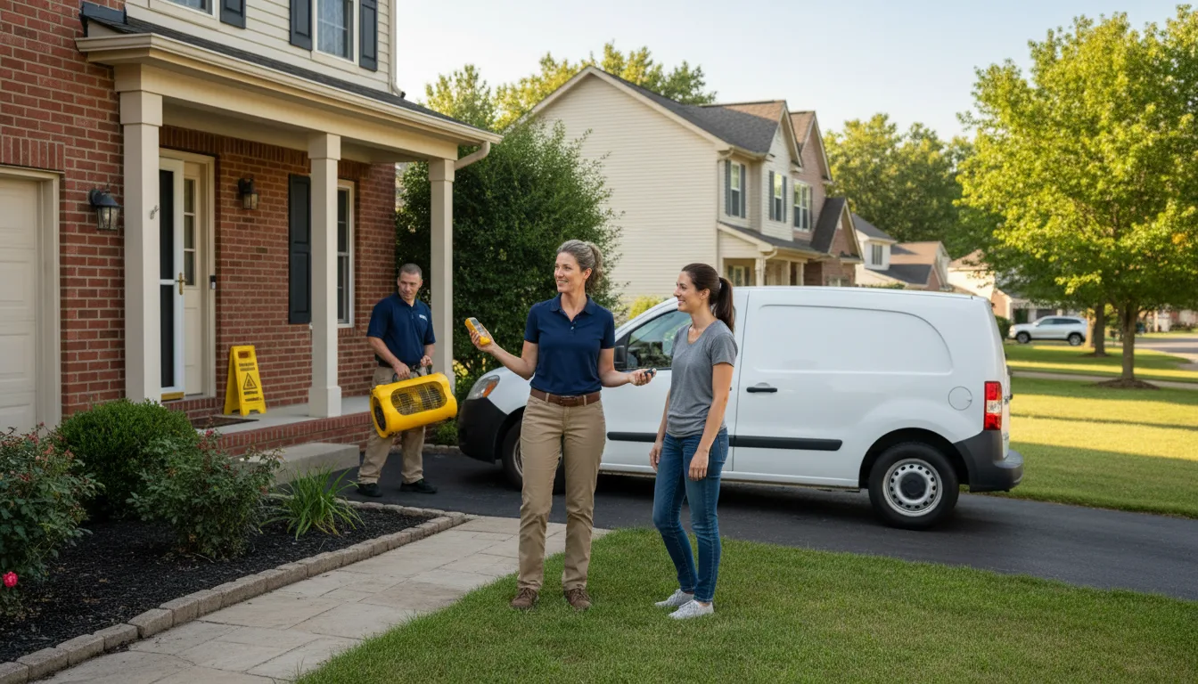Residential water damage restoration in Mcclellandtown, PA